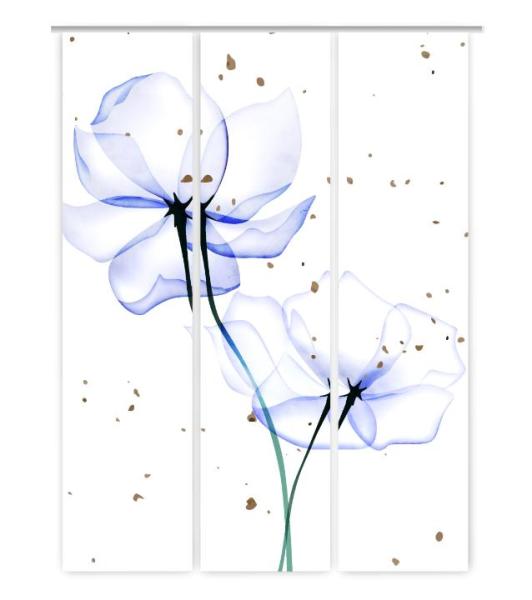 Lule tribus blue, Flächenvorhang 3er Set